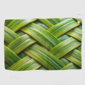 Green Fresh Bamboo Weave Golfhandtuch (Horizontal)
