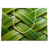 Green Fresh Bamboo Weave Große Geschenktüte (Vorderseite)