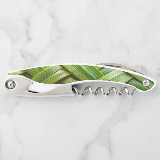Green Fresh Bamboo Weave Kellnermesser (Vorderseite)