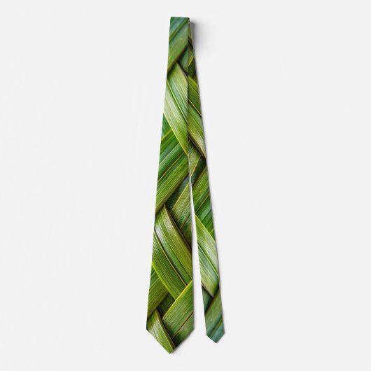 Green Fresh Bamboo Weave Krawatte (Vorderseite)