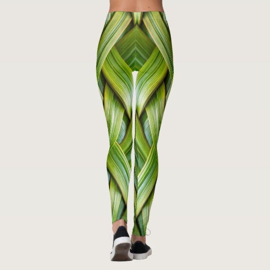 Green Fresh Bamboo Weave Leggings (Rückseite)