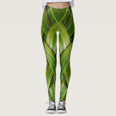 Green Fresh Bamboo Weave Leggings (Vorderseite)