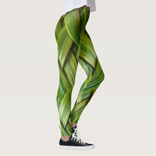 Green Fresh Bamboo Weave Leggings (Rechts)