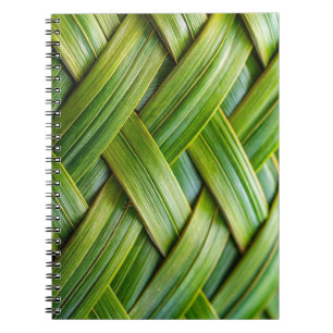 Green Fresh Bamboo Weave Notizblock