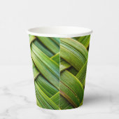 Green Fresh Bamboo Weave Pappbecher (Rechts)