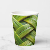 Green Fresh Bamboo Weave Pappbecher (Vorderseite)