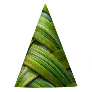 Green Fresh Bamboo Weave Partyhütchen