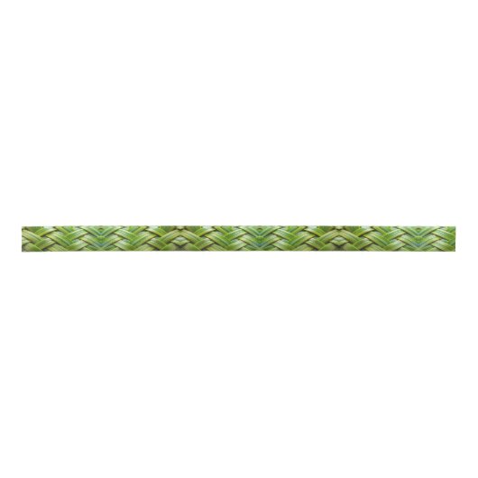 Green Fresh Bamboo Weave Satinband (Vorderseite)
