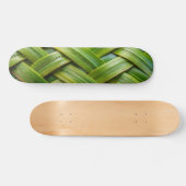 Green Fresh Bamboo Weave Skateboard (Horizontal)