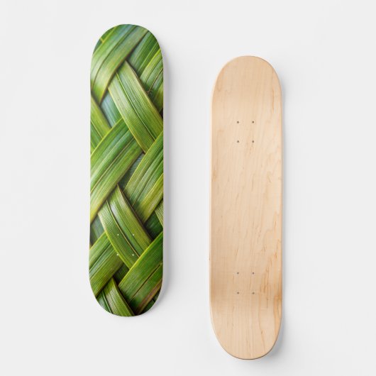 Green Fresh Bamboo Weave Skateboard (Vorderseite)