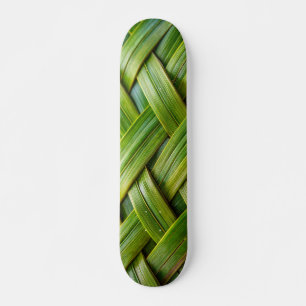 Green Fresh Bamboo Weave Skateboard