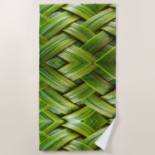 Green Fresh Bamboo Weave Strandtuch (Vorderseite)