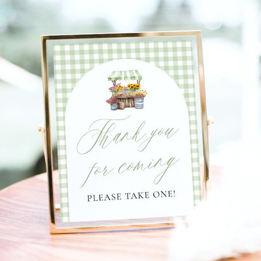 Green Fresh off Market Danke, dass Sie gekommen si Poster