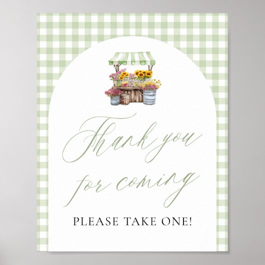 Green Fresh off Market Danke, dass Sie gekommen si Poster (Vorne)