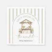 Green Fresh Off The Market Bridal Shower Serviette (Vorderseite)