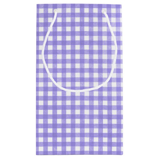 Green Frog auf Lila Gingham Kleine Geschenktüte (Rückseite)