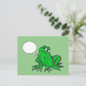 Green Frog Cartoon DIY Postcard Postkarte (Stehend Vorderseite)