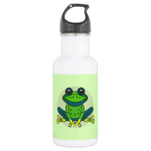 Green Frog Cartoon Edelstahlflasche