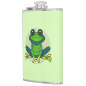 Green Frog Cartoon Flachmann (Links)