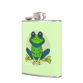 Green Frog Cartoon Flachmann (Links)