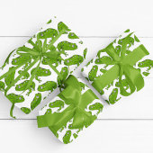 Green Frog Cartoon Geschenkpapier