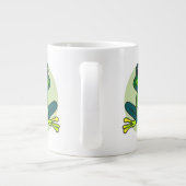 Green Frog Cartoon Jumbo-Tasse (Rückseite)