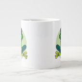 Green Frog Cartoon Jumbo-Tasse (Vorderseite)