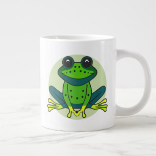 Green Frog Cartoon Jumbo-Tasse