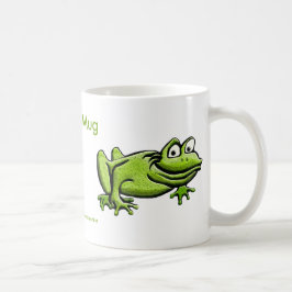 Green Frog Cartoon Kaffeetasse