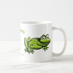 Green Frog Cartoon Kaffeetasse