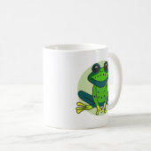 Green Frog Cartoon Kaffeetasse (VorderseiteRechts)