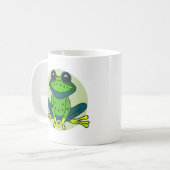 Green Frog Cartoon Kaffeetasse (Vorderseite Links)