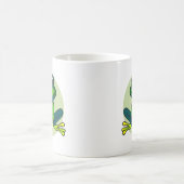 Green Frog Cartoon Kaffeetasse (Mittel)