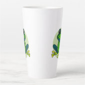 Green Frog Cartoon Milchtasse (Vorderseite)