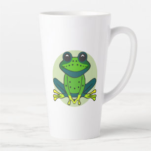 Green Frog Cartoon Milchtasse
