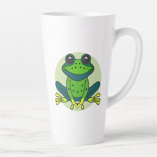 Green Frog Cartoon Milchtasse (Rechts)