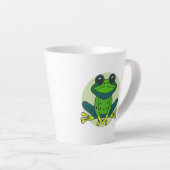 Green Frog Cartoon Milchtasse (Rechte Ecke)