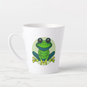Green Frog Cartoon Milchtasse