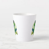 Green Frog Cartoon Milchtasse (Vorderseite)