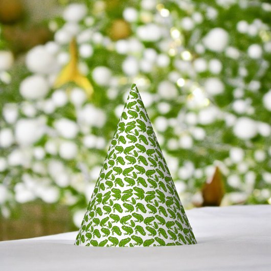 Green Frog Cartoon Partyhütchen