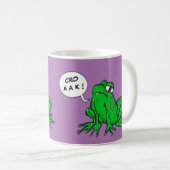 Green Frog Cartoon Rede Balloon DIY Kaffee Tasse (VorderseiteRechts)