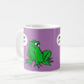 Green Frog Cartoon Rede Balloon DIY Kaffee Tasse (Vorderseite Links)