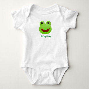 Green Frog Emoji Baby Strampler