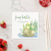 Green Frog Frog tastic Baby Shower Serviette (Beispiel)