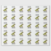 Green Frog Funny Geschenkpapier (Flach)