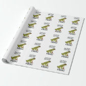 Green Frog Funny Geschenkpapier (Ungerollt)