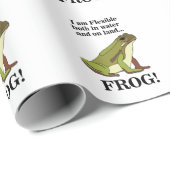 Green Frog Funny Geschenkpapier (Rolleneckpunkt)