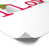 Green Frog & Hearts I Liebe Sie drucken Poster (Ecke)