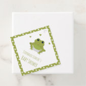 Green Frog Hearts Name Baby Shower Geschenkanhänger (Beispiel)