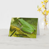 Green Frog Hoppy Birthday Karte (Gelbe Blume)